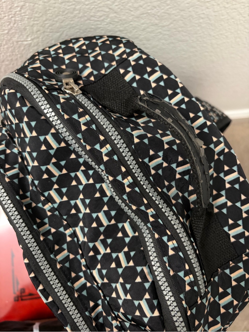 Geometric Pattern Backpack - Picture 3 of 9
